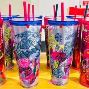 Starbucks Purple Jellyfish Cold Cup Violet Iridescent Tumbler 24oz Venti New
